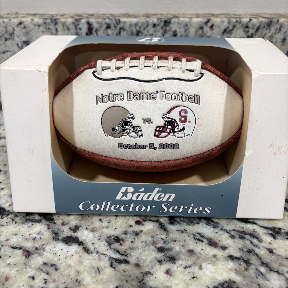 Baden Collectors Series Mini Football-Notre Dame vs Stanford 10/5/2002